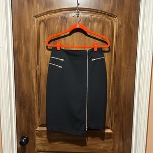 Black Trouvé Skirt with front zip design